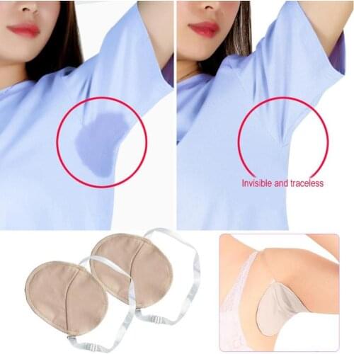 1 Pair Underarm Sweat Shield Pad Washable Armpit Sweat Absorbing Pad with Shoulder Strap Reusable Underarm Sweat Pad