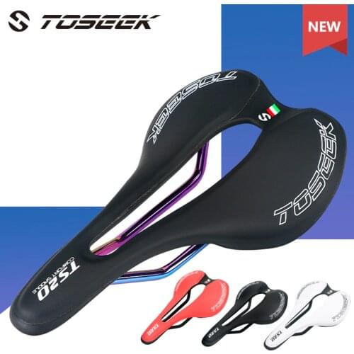 TOSEEK 2021 Bicycle Saddles MTB Road Bike Saddle Racing Saddle Superfine fiber Breathable Soft Seat Cushion Ultra light Cushion