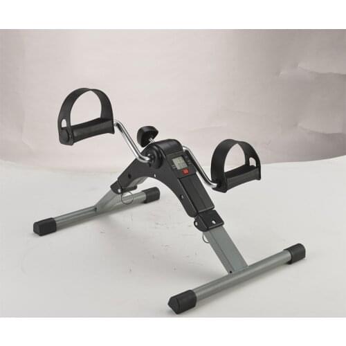 Folding Pedal Exerciser with Electronic Display for Legs and Arms Workout (Fully Assembled Exercise Peddler, No Tools Required)