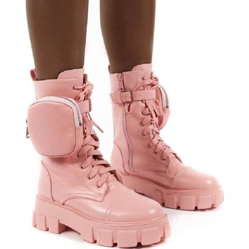 New Big Size Hot Style Women Martin Boots European and American Women Boots Round Head Flat Heel