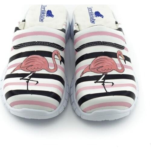 Flamingo Patterned Woman Comfortflex Slippers