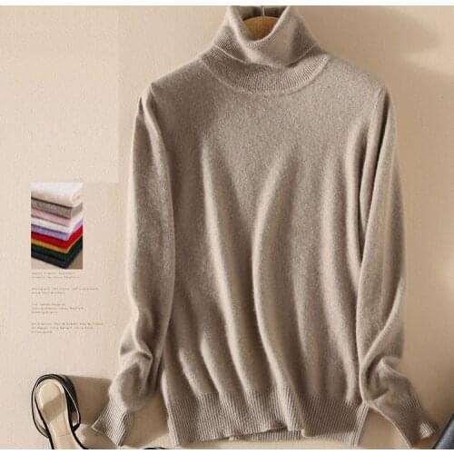 Obrix Sweet Fluffy Female Casual Style Sweater Turtleneck Full Sleeve Slim Fit Pullover For Women