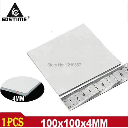 1PCS 100 x 100 x 4mm White Silicon Heatsink Cooling Conductive GPU CPU Chipset Thermal Pad