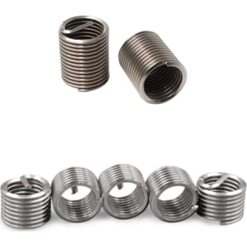 10Pcs stainless steel 304 coiled wire thread plug-in M6 M8 M10 M12 M14 length thread repair screw plug-in repair tool