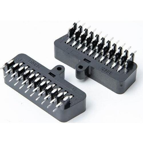 100pcs High quality 21 PINS Right Angle Type Scart Female Socket connector jack Female PCB Mount 21 PIN SCART