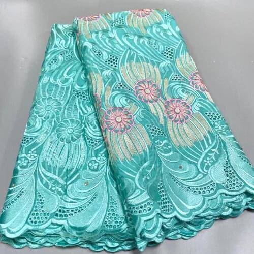2.5+2.5yardsHigh Quality Swiss Voile Lace In Switzerland Cotton African Dry Cotton Lace Dubai Fabric Nigerian Voile Lace Fabrics