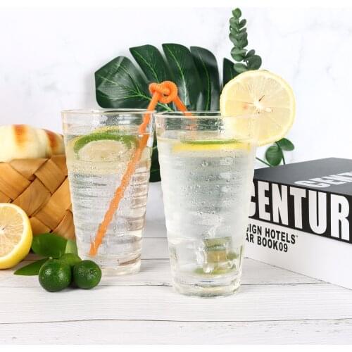 6PCS Durable Plastic Cups Water Drinking Glasses 18-Ounce Shatterproof BPA Free Cold Juice Water Sports