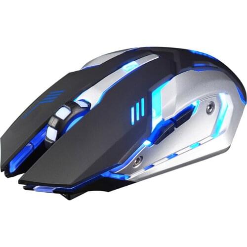 Wireless Mouse 1600DPI Rechargeable X7 Wireless Silent LED Backlit USB Optical Ergonomic Gaming Mause PC Computer MiceFor Laptop