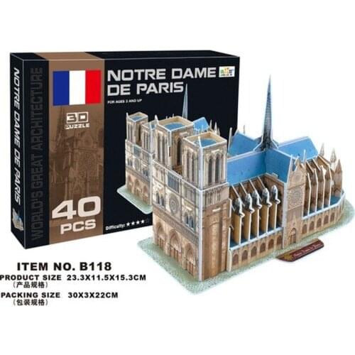 Cc Toy 3D Puzzle Notre Dame De Paris - 40 Piece