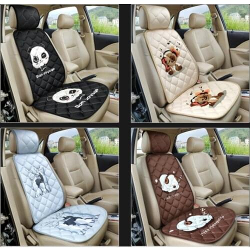 Auto Front Seat Covers for Cars Back Seat Cushion Sets Car Accessories for Girls Women Cute Car Decor Plush Panda Cartoon Pad