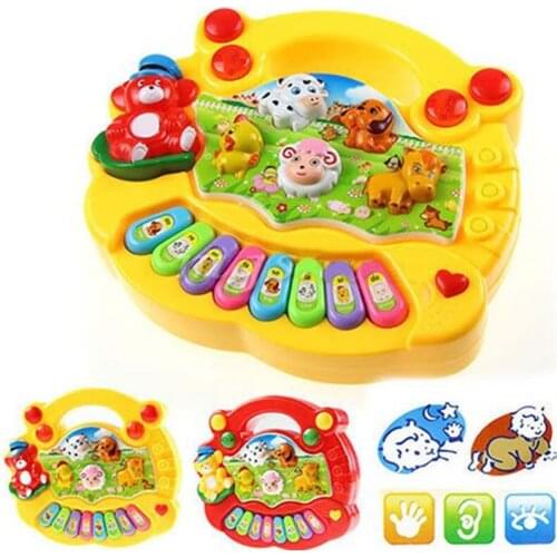 Early Education 1 Year Olds Baby Toy Animal Farm Piano Music Developmental Toys Baby Musical Instrument for Children & Kids Boys
