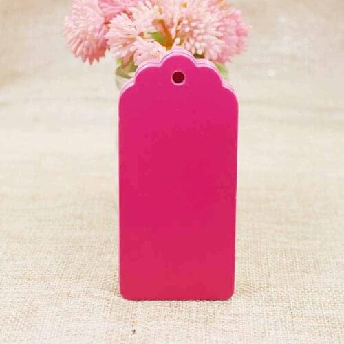 9.5*4.50CM 100pcs per lot hotpink cardboard luggage tag jewelry products /gift blank hang tag custom logo cost extra