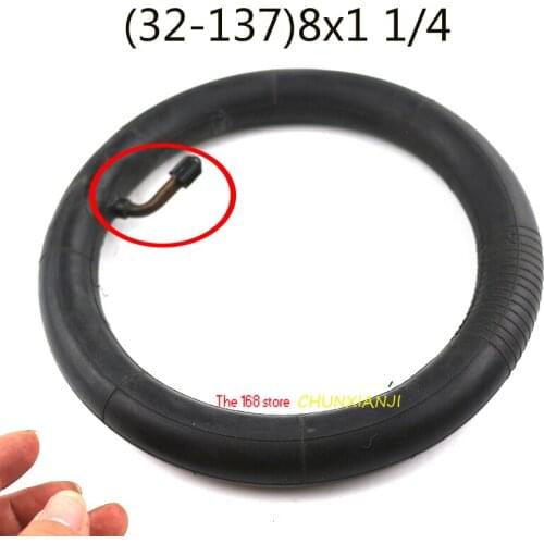 Good Quality 8 Inch 8X1 1/4 Scooter Inner Tube with Bent Valve Suits A-Folding Bike Electric / Gas Scooter Tube 8*1 1/4