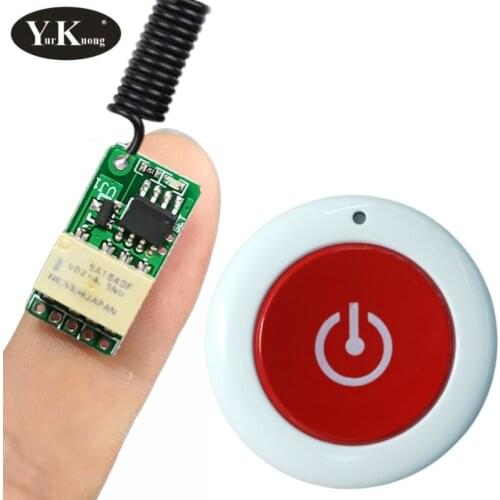 Trigger button Power Saving Mini Relay Contact RF Wireless Switches3.7v4.2v5v6v7.4v9v12v 433 Smart Home Small Tiny Remote Switch