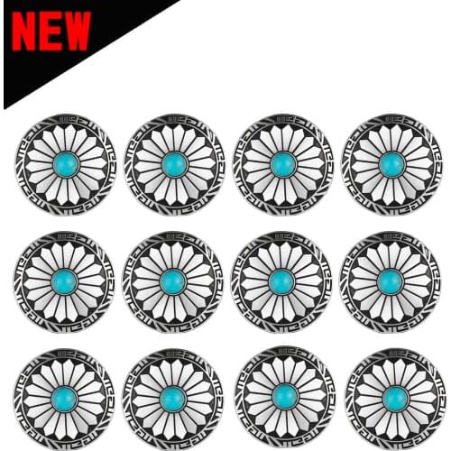 Western cowboy belt concho saddle wallet slippers and other manual accessories DIY Quirky CONCHO Sunflower cloth buckle