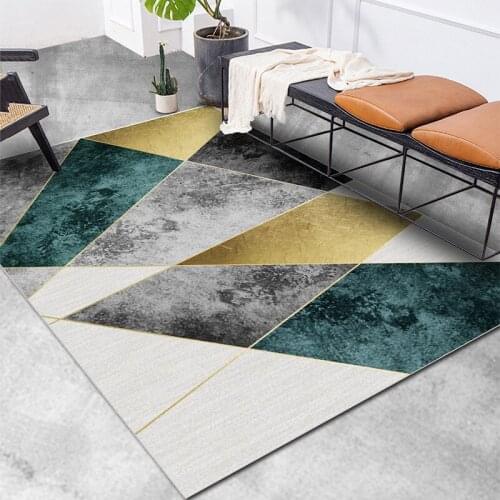 Nordic style geometric printed carpet ins luxury living room abstract area large carpet bedroom decoration washable carpet can b