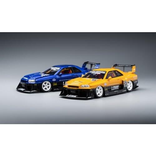 Stance Hunters SH 1:64 Skyline GT-R R34 LBWK Modified Version Resin Simulation Model Car