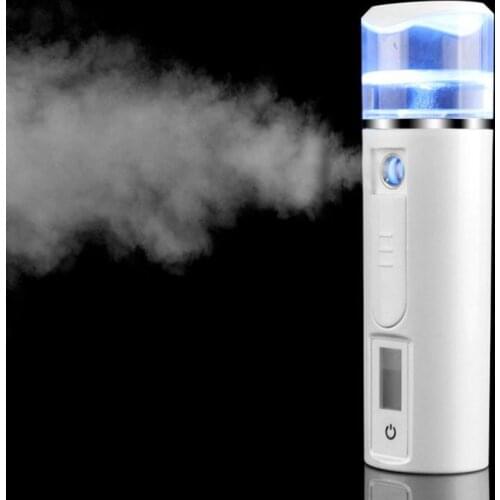 New USB Rechargeable Face Steamer LED Display Nano-spray Skin Test Home Use Beauty Devices Girl Summer Skin Beauty Care Devices