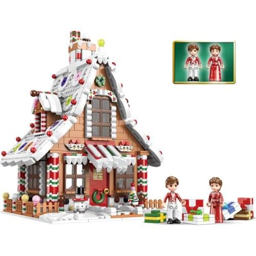 New Xingbao Creative Christmas Friends Theme Building Sets 1455pcs Gingerbread House Building Blocks MOC Bricks Educational Toys