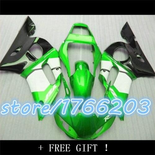 YZF R6 98 99 00 01 02100%NEW green white black fairings for YZF-R6 98-02 YZF 600 R6 1998 - 2002 fairing kiBBF