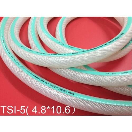Japan original TOYOX FDA TSI-5 4.8mm ID 10.6mm OD food grade Silicone pressure reinforced hose braidd tube Braided Hose
