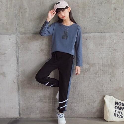 Teenage Girls Autumn Suits Loose Top Casual Trousers Korean Style 2020 New Children Clothes Set