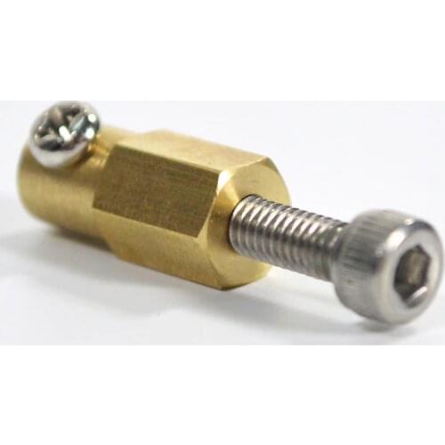 Hexagonal Copper Columns Coupling 3mm 4mm Universal Hub 18036 18037 for 38MM Plastic Omni-directional Wheels