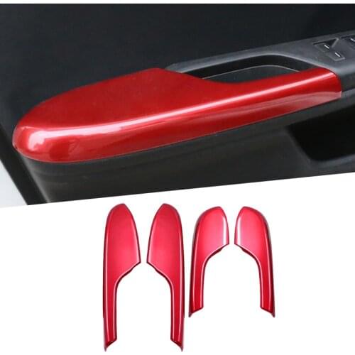 4x Carbon Fiber Style Car Interior Armrest Window Lift Switch Button Cover Trim For Honda New Civic 10th gen 2016 2017 2018 LHD