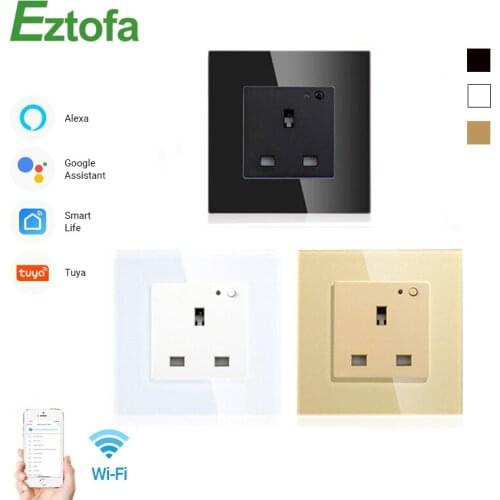 UK Smart Wall Socket WiFi Socket 13A Remote Control Smart Life/Tuya APP Remote Control,Works with Alexa Google Home