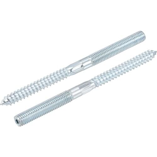 Uxcell M10x50mm Hanger Bolts Double Head Dowel Screw 130mm Length 10pcs