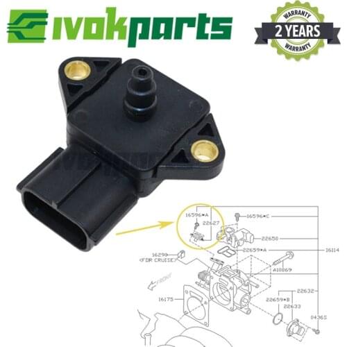 Intake Air Manifold Absoulute Pressure Sensor Map For Subaru Impreza Legacy Outback 2.2L 3.0L 22627AA130 079800-4830