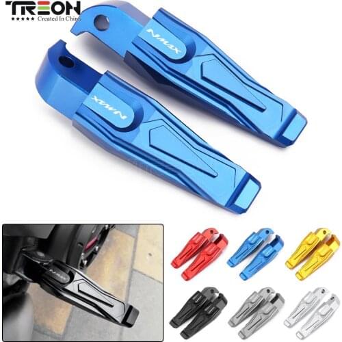 CNC Rear Passenger Foot Peg Footrests For YAMAHA NMAX155 nmax 155 NMAX 125 2015 -2017 2018 2019 2020 2021 Motorcycle Accessories
