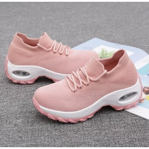 Lace up casual shoes woman sneakers 2021 new mesh breathable women shoes air cushion sneakers women chaussures femme basket