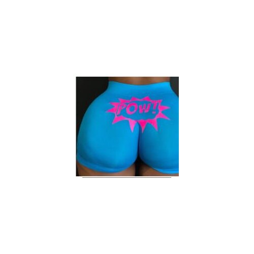 5-Color Ladies Sexy Letter Printed Cotton Shorts Summer Sports Fitness High Waist Elastic Club Party Sports and Leisure Shorts