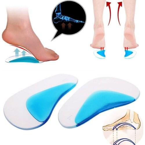 1 pair of professional childrens flat foot orthosis arch support orthopedic gel insole insert pad