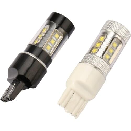 1PCS Slivery body Car T20 7443 16SMD 80W 12V LED Brake Light Reverse Light Backup Light T20 LED Tail lamp Stop light Bulbs 7443