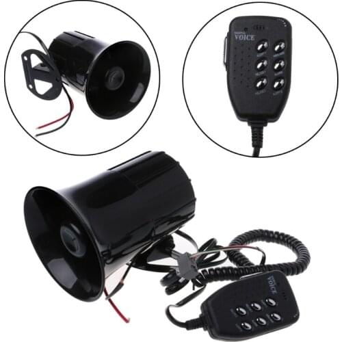 12V 6 Sounds 150DB Air Horn Siren Speaker For Auto Car Boat Megaphone With MIC