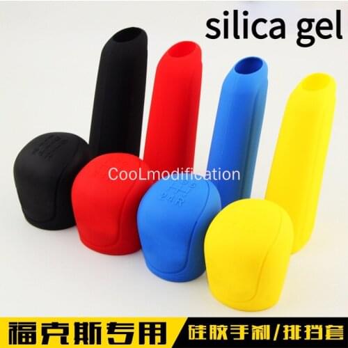 2Pc Car Auto Manual Silicone Shift Gear Head Knob Cover Handbrake Hand Brake Covers Sleeve Case Skin Protector Car Styling
