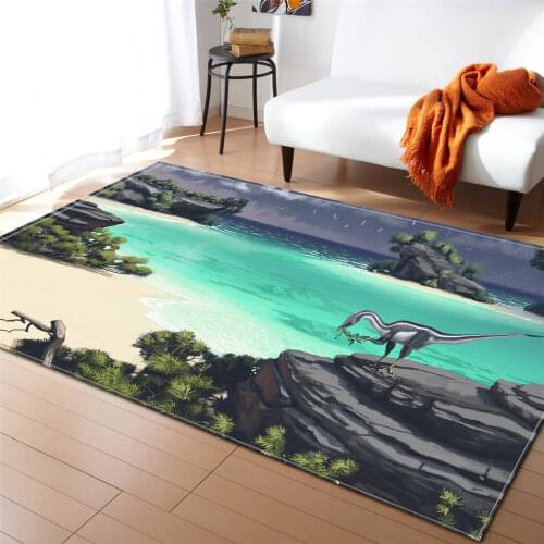 3D Jurassic Dinosaur Rug Living Room Carpet Boys Room Decoration Mat Baby Crawling Area Rugs Anti-slip Soft Bedroom Carpets