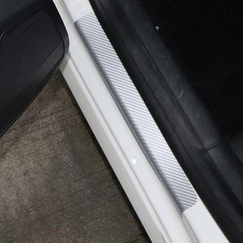 4pcs. Car door sill cover scratch-resistant carbon fiber sticker for Cadillac XTS SRX ATS CTS/Renault Koleos Fluenec Latitude