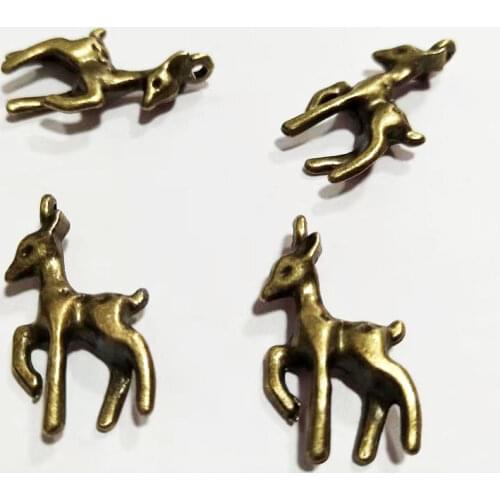 50pcs 21*15MM Antique Bronze Plated deer Charms Pendant for Diy Necklace Jewelry Making Handmade Craft