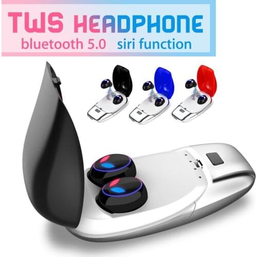 Bluetooth 5.0 Mini TWS Wireless Earphones Headphone 6D HIFI Stereo Handsfree Earbuds Waterproof Gaming Headset for phone