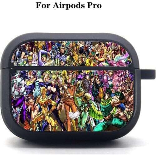Anime JoJos Bizarre Adventur AirPods Pro case Cover Apple AirPods Pro Earphone Soft Silicone Bluetooth Protective Earphone Case