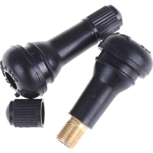 4pcs Black Rubber TR413 Snap-in Car Wheel Tyre Tubeless Tire Tyre Valve Stems Dust Caps Wheels Tires Parts Car Auto Accessories