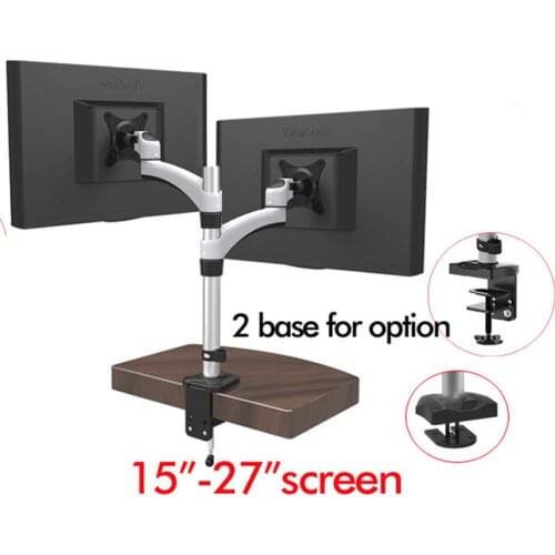 D-MOUNT DL-JF111 aircraft aluminum grommet base clamp 15"-27" screen lcd tv stand monitor desktop support bracket rotate holder