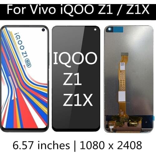 For vivo iQOO Z1 5G V1986A LCD Display Touch Screen Assembly Replacement For VIVO IQOO Z1X 5G V2012A LCD
