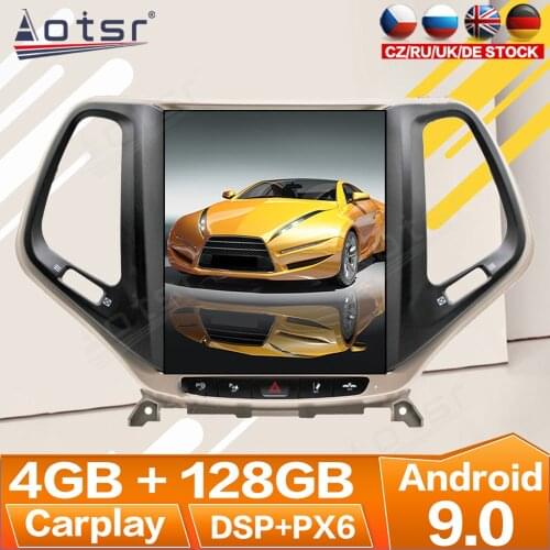 For Jeep Cherokee 2014 2015 2016 2017 2018 Android Radio Multimedia Car Cassette Recorder Stereo Player Tesla GPS Navi Head Unit