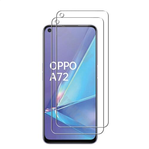 For Oppo A72 Explosion Proof 2.5D 0.26mm Tempered Glass Screen Protectors Protective Guard Film HD Clear