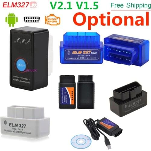 Optional mini elm327 v2.1 Bluetooth ELM 327 OBD2 OBD ii Car Code Reader Scanner Switch Works on Android Best obd elm327 v1.5