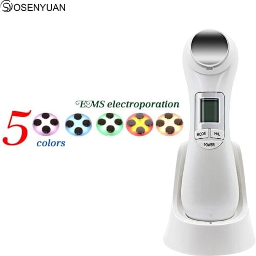 Photon Radio Frequency Face Massager EMS Led Light Therapy Microcurrent Instrument Ultrasonic Vibration Face Lifting Appliances